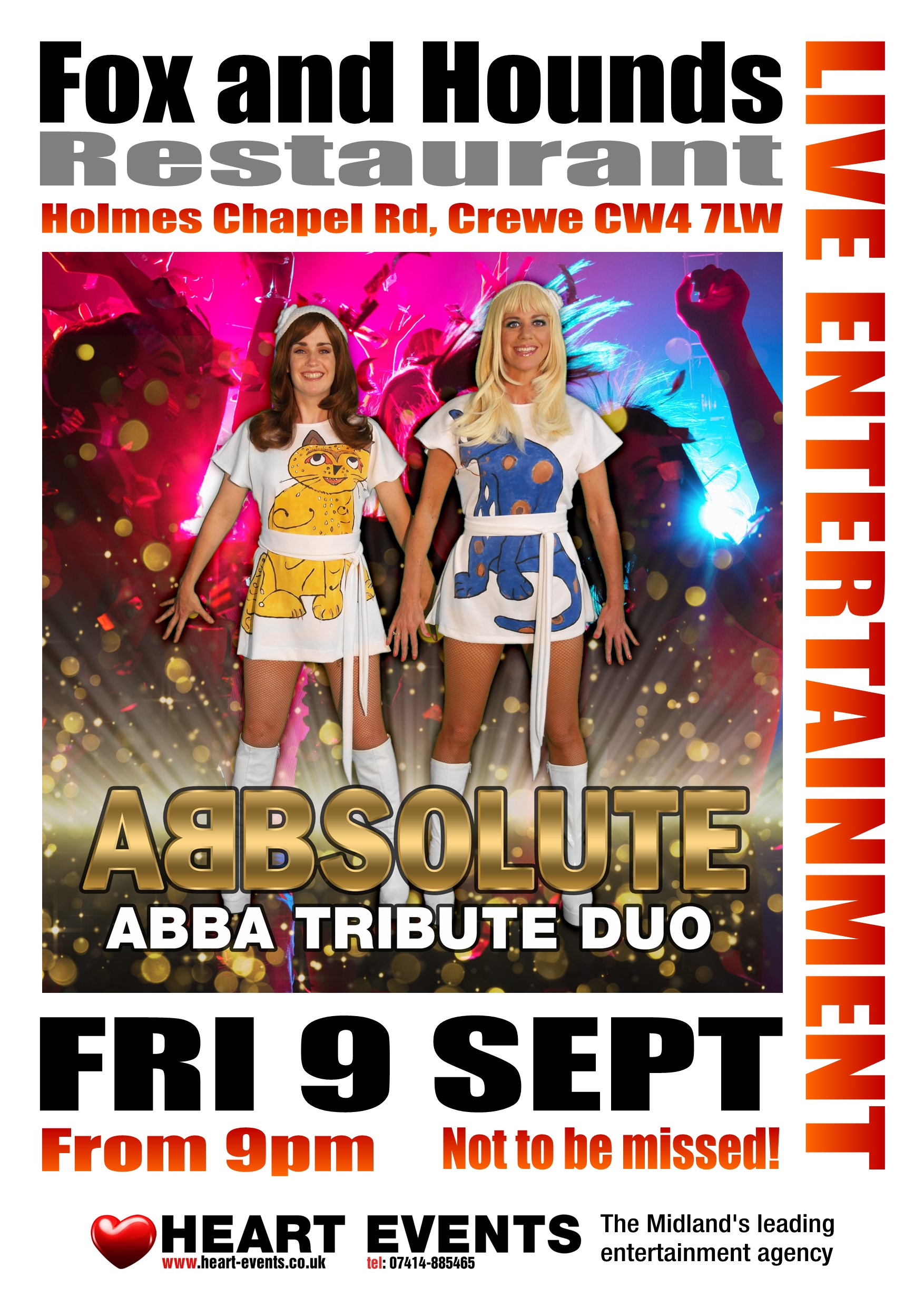 9th Sept - Abbsolute duo - The Fox and Hounds Cheshire